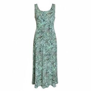 Studio 1940 Abstract Rayon Scoop Neck Sleeveless Midi Dress Multicolor Sz 18/20